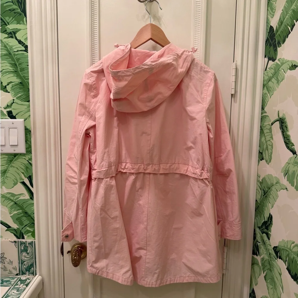 J. Crew Pink Lightweight Jacket Raincoat Hood Size XS